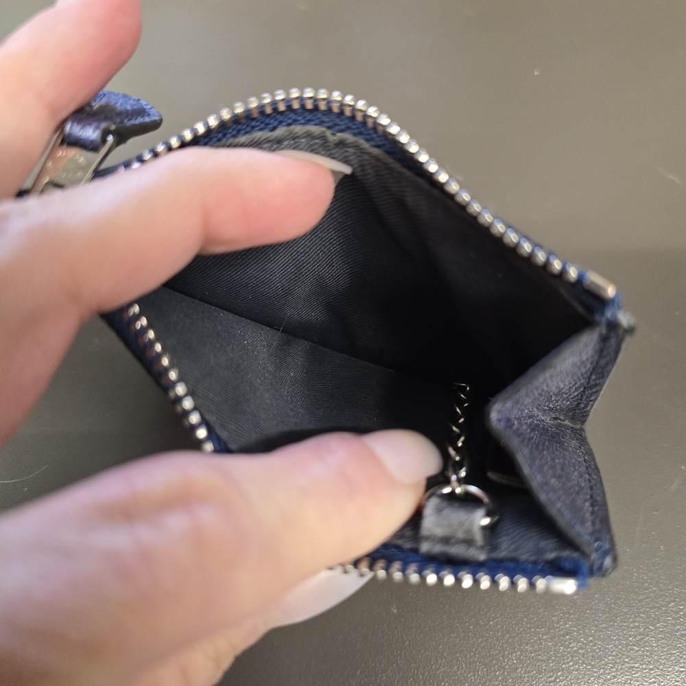 Coach Blue Leather Coin And Credit Card Pouch - Picture 3 of 3